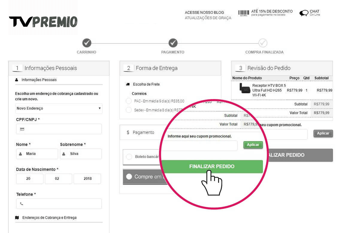 Como comprar TVpremio